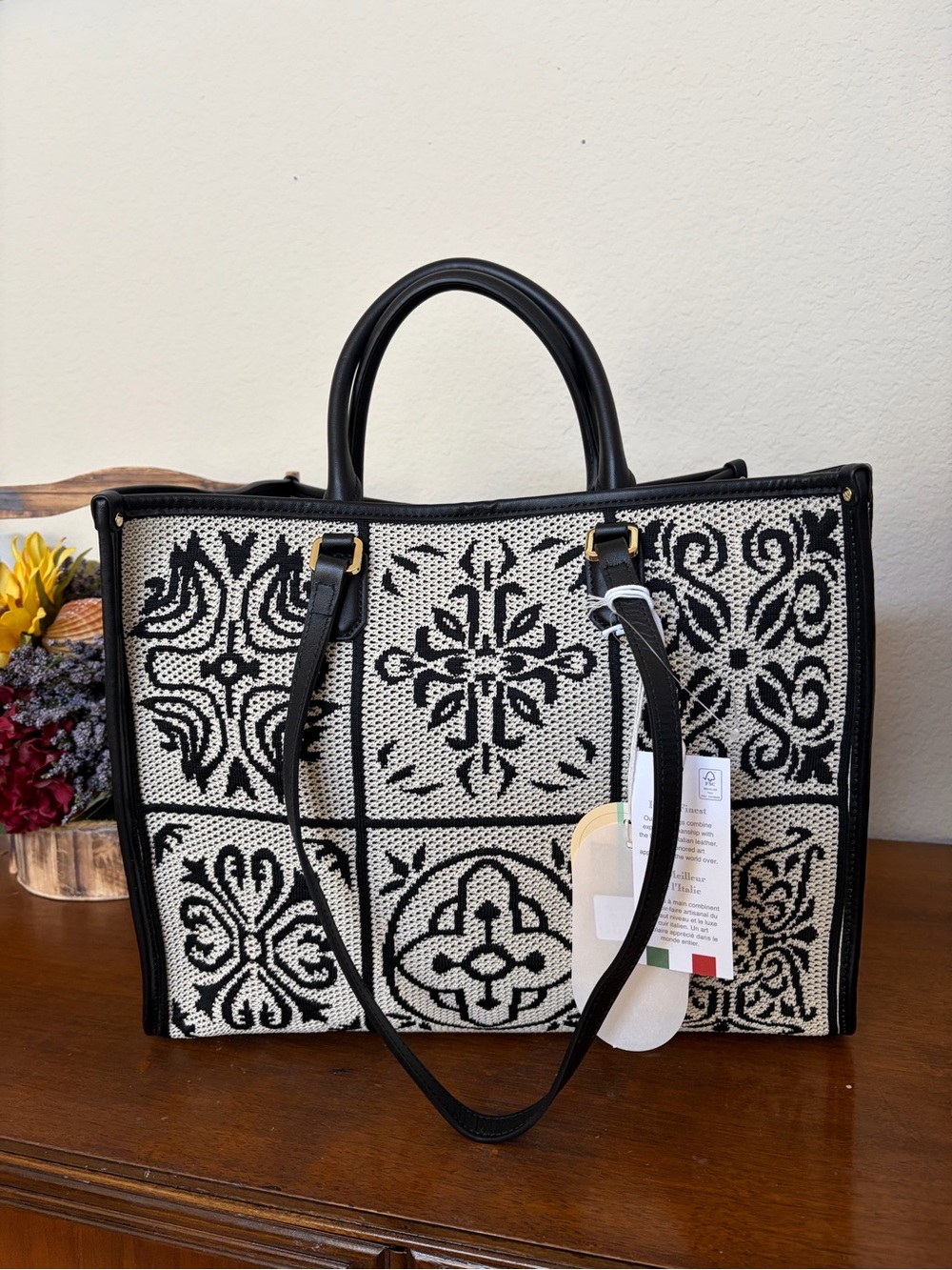 NWT viola Castellani Crochet Tote Bag Crossbody Bag - Picture 11 of 13
